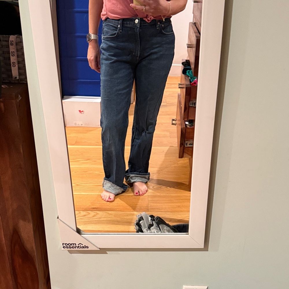 Citizens Of Humanity Dark Blue Straight Leg Jeans